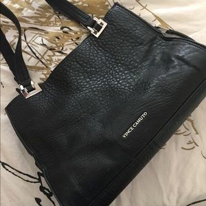 Vince Cumito leather black purse
